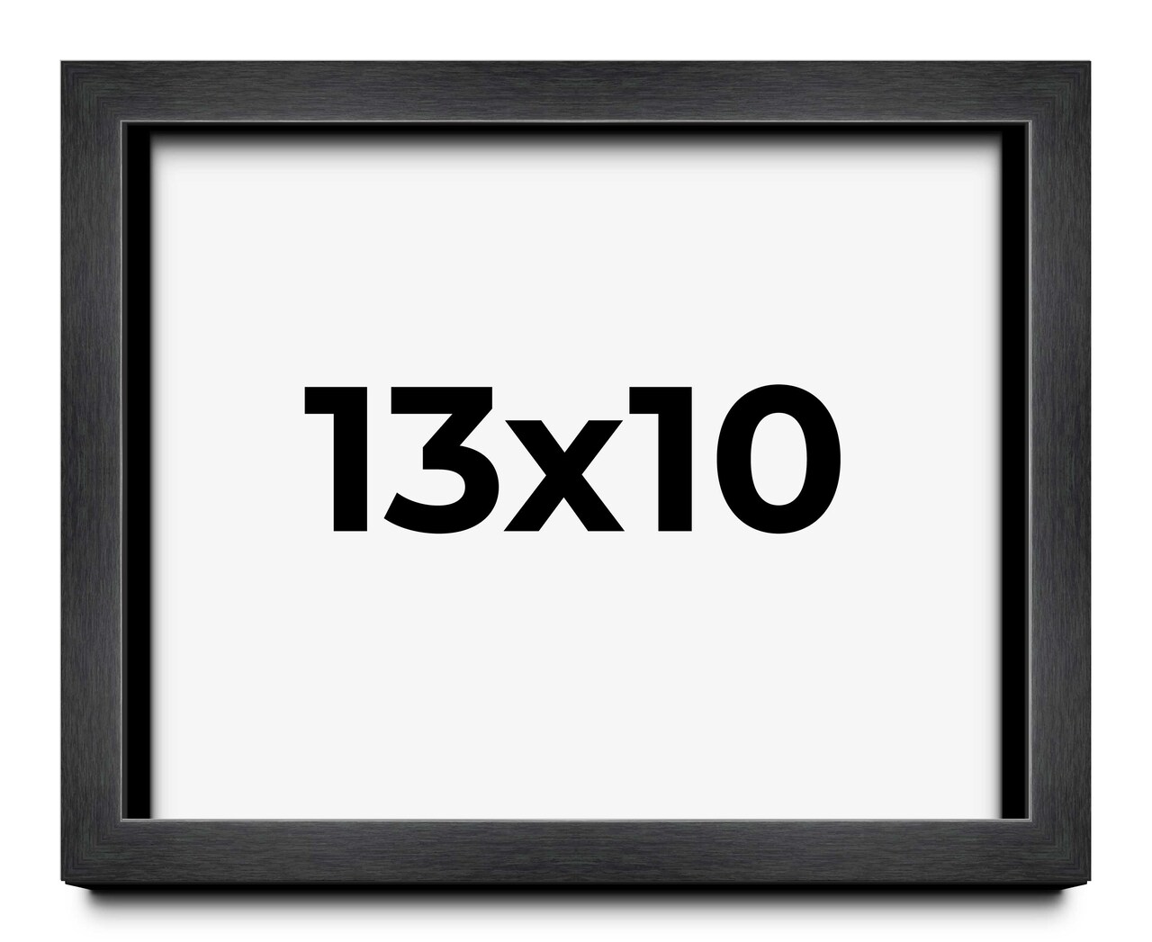 Photo Size Shadow Box 3/4" Depth Grey Picture Frame - UV Acrylic, Backing, Hanging Hardware